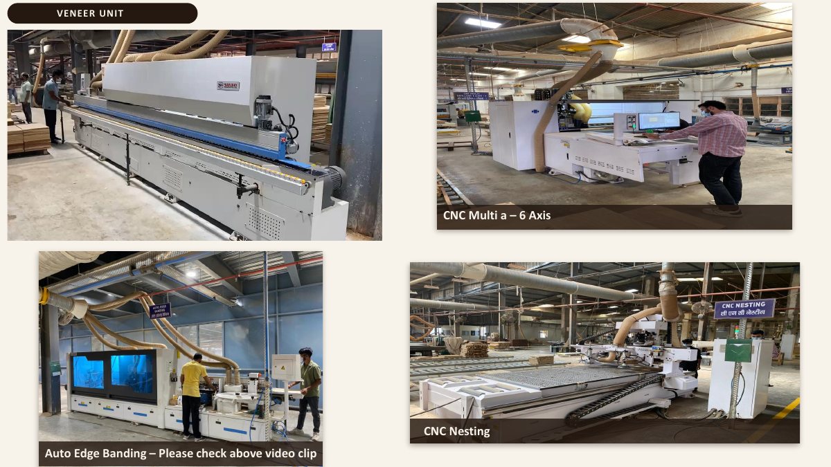 CNC multi-axis, edge banding and CNC nesting