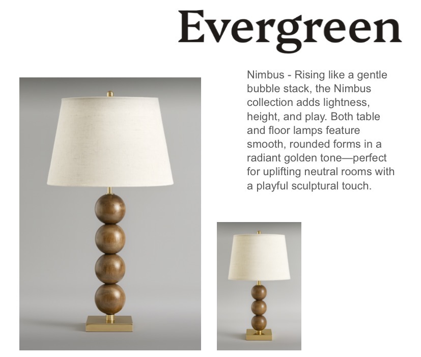 Nimbus table and floor lamps with rounded bubble-stack forms
