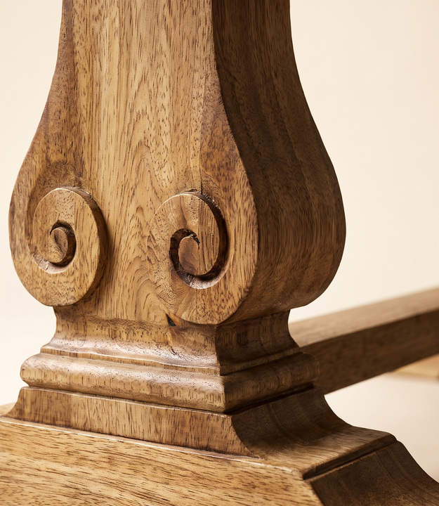 Close-up of Palazzo’s carved scroll